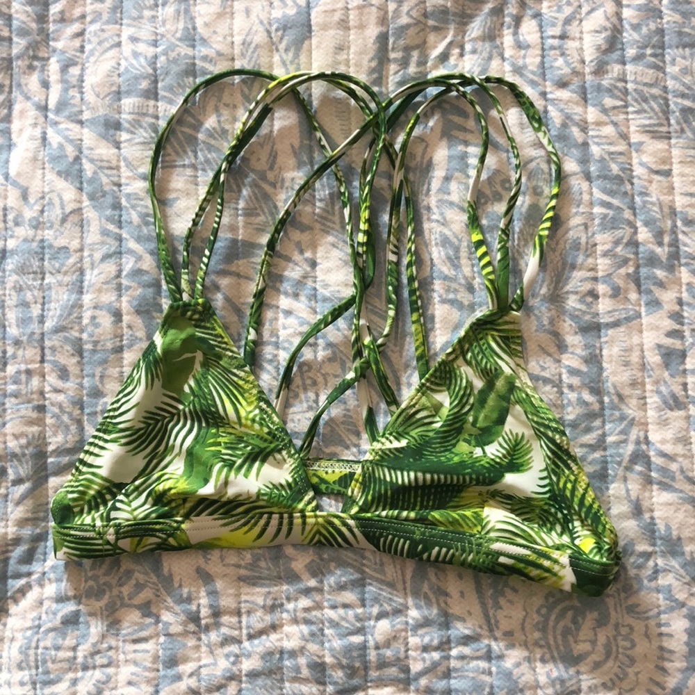 Palm tree bathing suit top